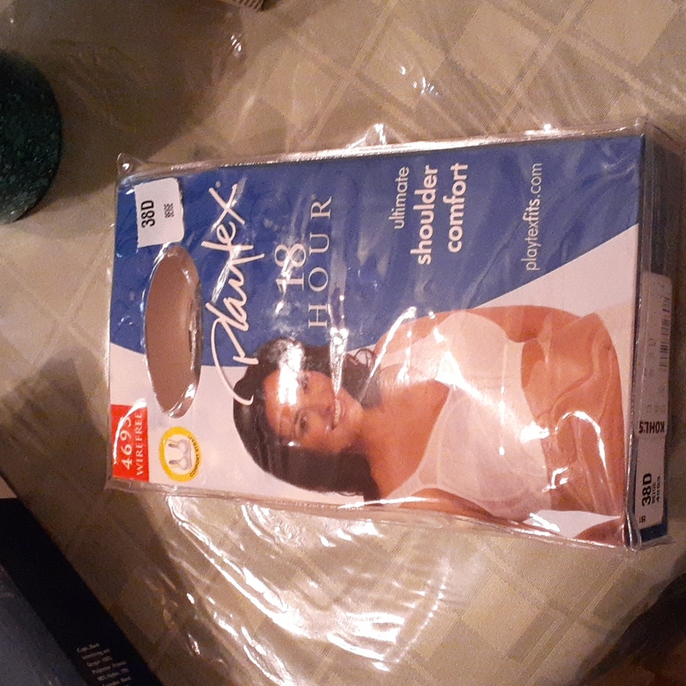 Hanes Playtex 18 Hr Ultimate Shoulder Comfort Bra Sz 38D Beige